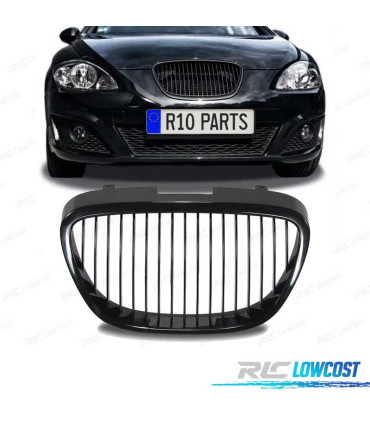 GRELHA FRONTAL SEM SÍMBOLO SEAT LEON II 2 1P 09-12 TOLEDO III 3 5P 09- ALTEA 5P 09- PRETO