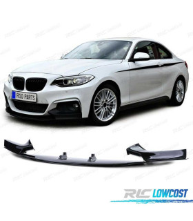 SPOILER LIP DIANTEIRO BMW F22 F23 LOOK M PERFORMANCE PRETO BRILHANTE