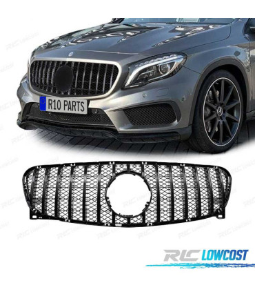GRELHA FRONTAL MERCEDES GLA X156 14-16 GT-R AMG PRETO BRILHANTE