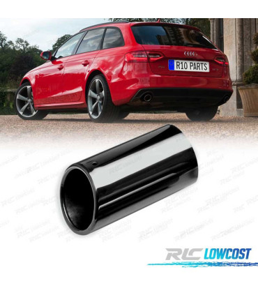 PONTEIRA DE ESCAPE PRETO BRILHANTE LOOK S LINE