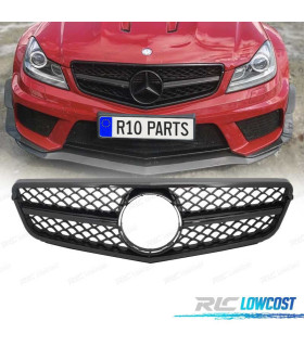 GRELHA FRONTAL MERCEDES W204 11-14 PRETO BRILHANTE LOOK AMG C63