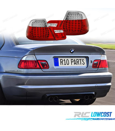FAROLINS TRASEIROS BMW E46 COUPÉ 99-03 LED VERMELHO CRISTAL