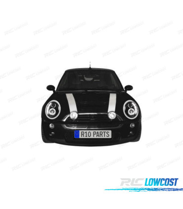 CONJUNTO DE FARÓIS MINI COOPER 01-06 DAYLIGHT LED PRETOS CROMADOS