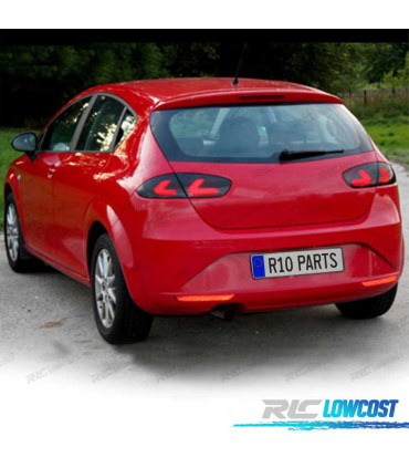FAROLINS SEAT LEON II 09-13 CARDNA FULL LED PRETO FUMADO