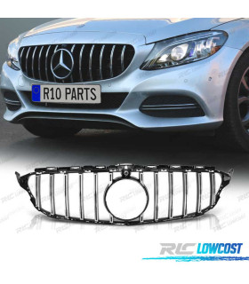 GRELHA MERCEDES CLASSE C W205 18-21 LOOK GTR PRETO CROMADO