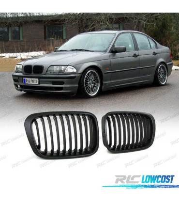 GRELHAS FRONTAIS BMW E46 4D 98-01 PRETO LOOK M
