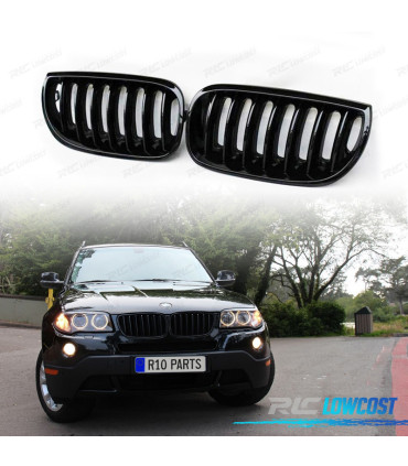 GRELHAS FRONTAIS BMW X3 E83 03-06 PRETO BRILHANTE