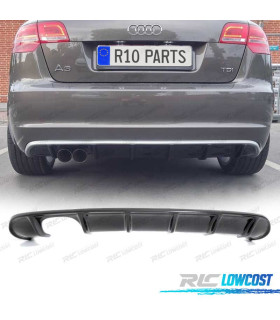 DIFUSOR PÁRA-CHOQUES TRASEIRO AUDI A3 8PA SPORTBACK 08-12 LOOK S3