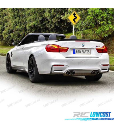 SPOILER TRASEIRO LIP BMW SERIE 4 F33 F83 CABRIO 13-18 LOOK M4 PRETO BRILHANTE