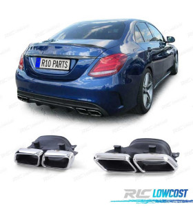 PONTEIRAS DE ESCAPE LOOK AMG C63 MERCEDES W205 14- LOOK AMG