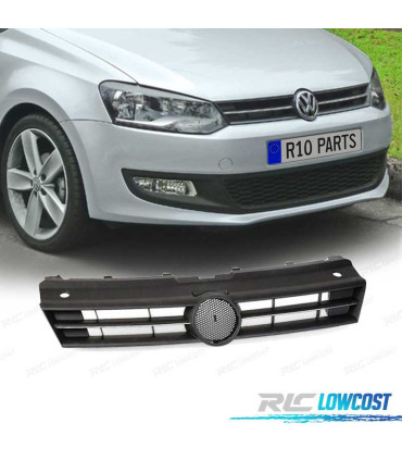 GRELHA FRONTAL VOLKSWAGEN VW POLO 09-14 LOOK R20 PRETO BRILHANTE