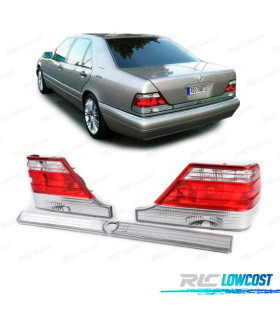 FAROLINS MERCEDES S W140 94-98 VERMELHO BRANCO