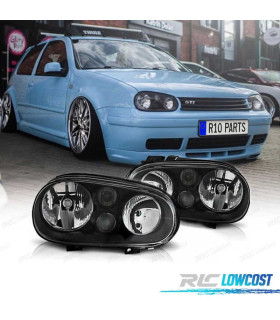 FARÓIS VOLKSWAGEN VW GOLF 4 MK IV 97-03 FUNDO PRETO BLACK EDITION