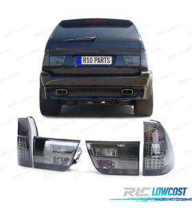 FAROLINS TRASEIROS LED BMW X5 99-03 CROMADO ESCURECIDOS