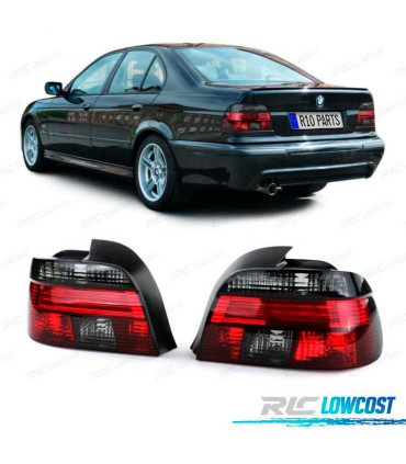 FAROLINS TRASEIROS BMW E39 95-00 PRETO VERMELHO