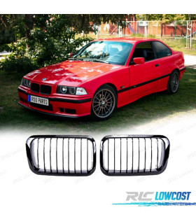 GRELHAS FRONTAIS BMW E36 91-96 COR PRETO BRILHANTE