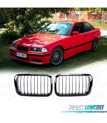 GRELHAS FRONTAIS BMW E36 91-96 COR PRETO BRILHANTE