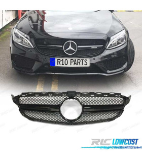 GRELHA FRONTAL MERCEDES W205 14-18 LOOK AMG C63 CÂMARA PRETO BRILHANTE