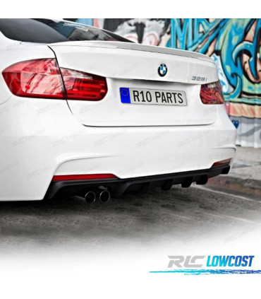 DIFUSOR BMW F30 F31 LOOK M PERFORMANCE DUPLA ESQUERDA PRETO BRILHANTE ABS