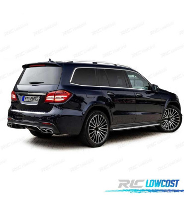 DIFUSOR MERCEDES GLS X166 15-19 LOOK AMG PRETO MATE + PONTEIRAS ESCAPE