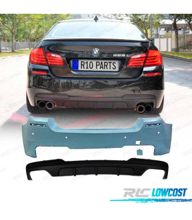 PARA-CHOQUES TRASEIRO BMW SERIE 5 F10 10-17 DUPLA SAIDA LOOK M PERFORMANCE
