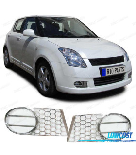 GRELHAS FARÓIS DE NEVOEIRO SUZUKI SWIFT MZ EZ 05-08 CROMADO
