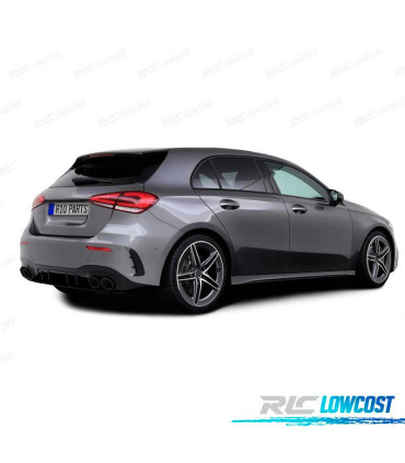 DIFUSOR MERCEDES CLASE A W177 18- A45 LOOK AMG PRETO BRILHANTE + PONTEIRAS ESCAPE