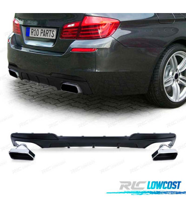 DIFUSOR BMW F10 F11 10-17 LOOK M PERFORMANCE + PONTEIRAS ESCAPE CROMADAS