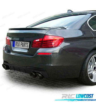 DIFUSOR BMW F10 F11 10-17 LOOK M PERFORMANCE PRETO BRILHANTE + PONTEIRAS ESCAPE PRETO