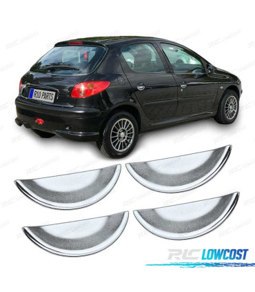 CARCAÇAS PUXADORES PORTA PEUGEOT 206 98- CROMO MATT