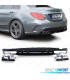 DIFUSOR MERCEDES CLASE C W205 SEDAN 18-21 PRETO BRILHANTE + PONTEIRAS DE ESCAPE LOOK AMG C63
