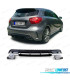 DIFUSOR MERCEDES CLASE A W176 12-18 LOOK A45 AMG PRETO BRILHANTE + PONTEIRAS DE ESCAPE
