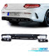 DIFUSOR MERCEDES CLASE C C205 COUPÉ 15-18 LOOK AMG C63 PRETO BRILHANTE + PONTAS DE ESCAPE PRETAS