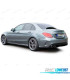 DIFUSOR MERCEDES CLASE C W205 SEDAN 18-21 LOOK AMG PRETO BRILHANTE + PONTEIRAS DE ESCAPE