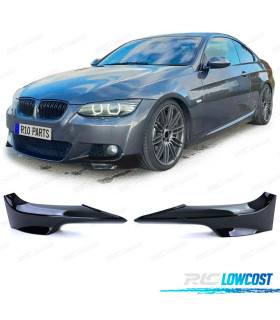 SPLITTERS PARA-CHOQUES FRONTAL BMW E92 E93 06-10 LOOK M PRETO BRILHANTE