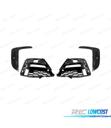 GRELHAS FAROIS NEVOEIRO BMW G20 19-22 LOOK M PRETO BRILHANTE