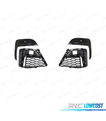 GRELHAS DE FAROIS NEVOEIRO BMW G20 19-22 LOOK M PRETO BRILHANTE
