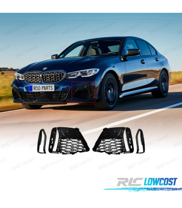 GRELHAS DE FAROIS NEVOEIRO BMW G20 19-22 LOOK M340 PRETO BRILHANTE