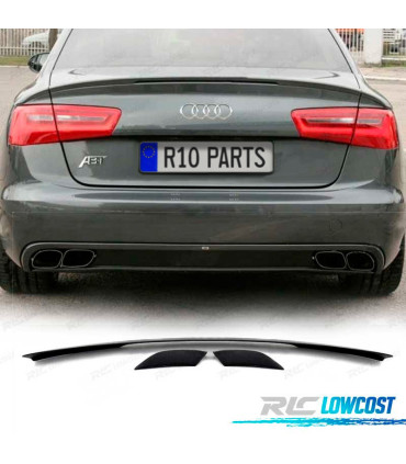 AILERON LIP SPOILER TRASEIRO AUDI A6 C7 G4 SEDAN 11- LOOK ABT ABS