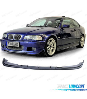 SPOILER LIP FRONTAL BMW E46 COUPE CABRIO 99-06 LOOK M PRETO BRILHANTE