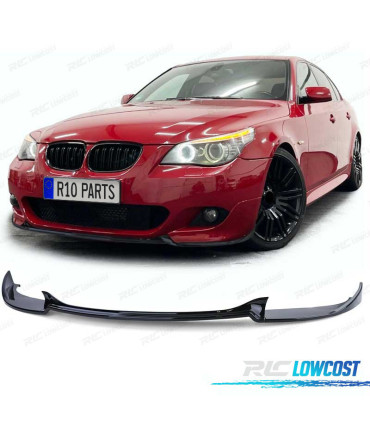 SPOILER LIP BMW E60 E61 07-09 LOOK M5 PRETO BRILHANTE