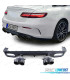 DIFUSOR MERCEDES CLASSE E C238 16- LOOK AMG E53 + PONTEIRAS DE ESCAPE PRETAS