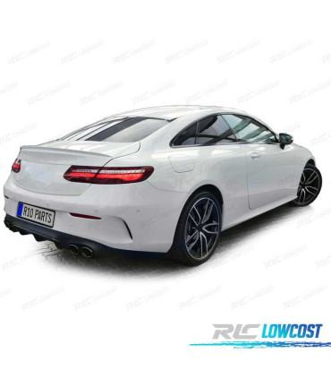 DIFUSOR MERCEDES CLASSE E C238 16- LOOK AMG E53 + PONTEIRAS DE ESCAPE PRETAS