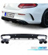 DIFUSOR MERCEDES CLASE C C205 COUPÉ 14-18 LOOK AMG PDC + PONTEIRAS DE ESCAPE PRETAS