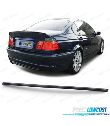 AILERON SPOILER TRASEIRO BMW E46 SEDAN 98-05 LOOK M PRETO BRILHANTE