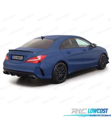 DIFUSOR MERCEDES CLA C117 16-19 LOOK AMG PRETO BRILHANTE + PONTEIRAS ESCAPE