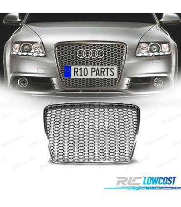 GRELHA FRONTAL AUDI A6 4F 08-11 LOOK RS6 CROMADA