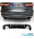 DIFUSOR AUDI A3 SEDAN S LINE 17-20 LOOK RS3 PRETO BRILHANTE + PONTEIRAS DE ESCAPE