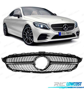 GRELHA FRONTAL MERCEDES W205 AMG 14-18 CAMERA LOOK DIAMOND PRETO