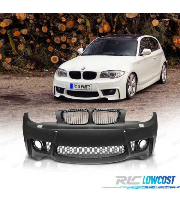 PARA-CHOQUES FRONTAL BMW E81 E82 E87 E88 04-13 LOOK 1M PDC + GRELHAS